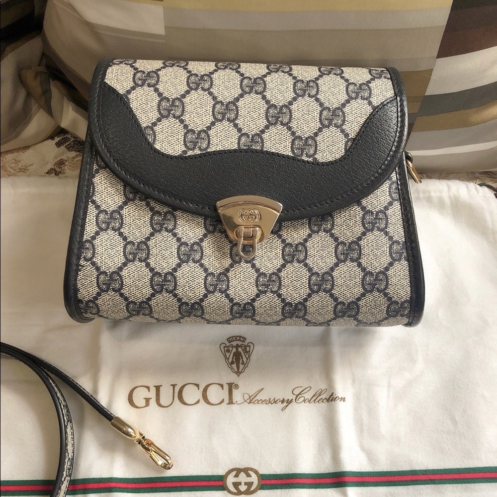 Gucci vintage monogram crossbody flap bag